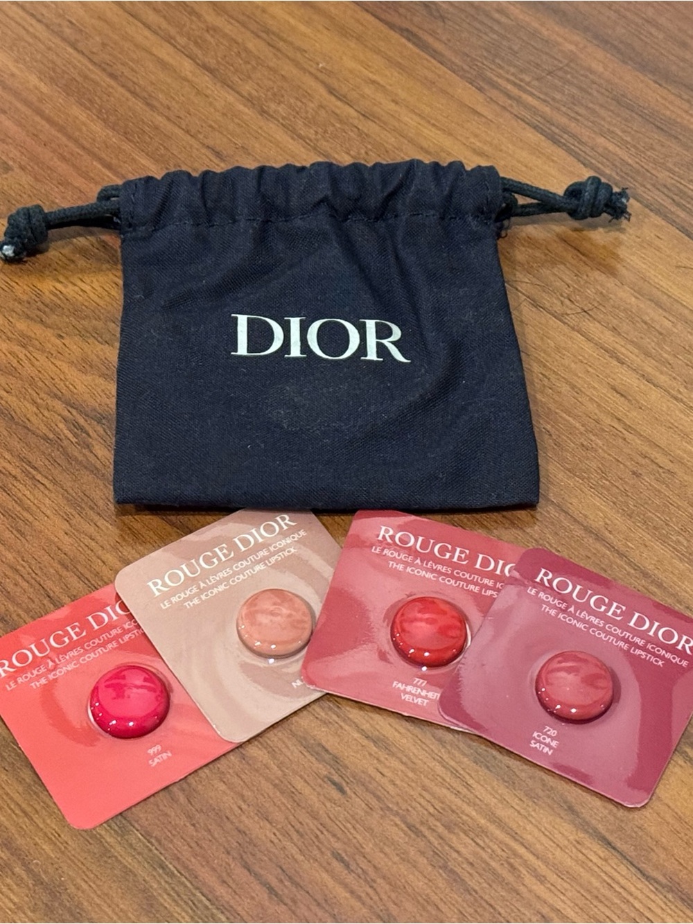 FREE NEW Dior Rouge Lipstick Samples Set Pink Red Nude Charlotte Tillbury